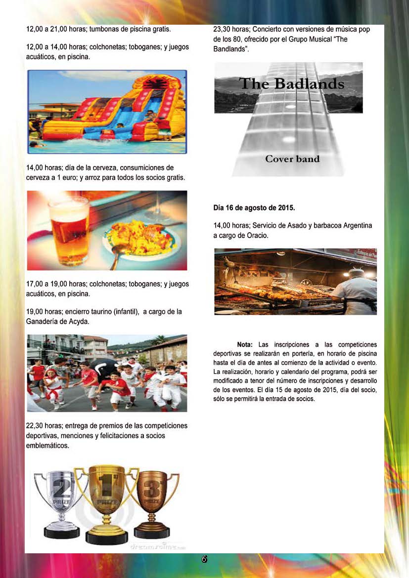 Programa de Fiestas Acyda 2015